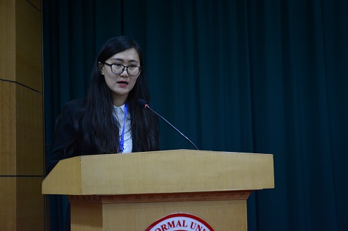 太原工业公司红十字会员工分会会长刘张瑜同学发言